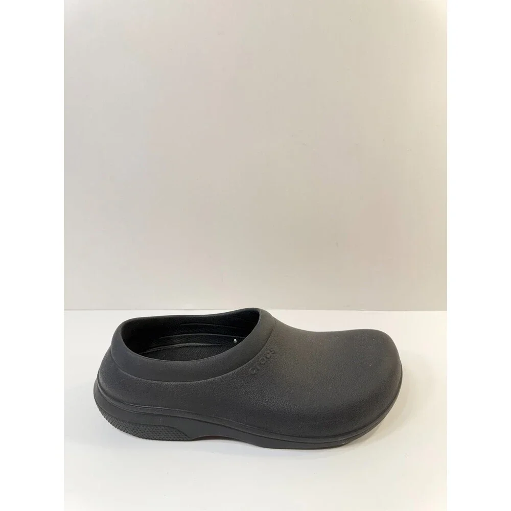 Crocs Unisex On The Clock Work Slip On Black US 9 Mens 11 Womens